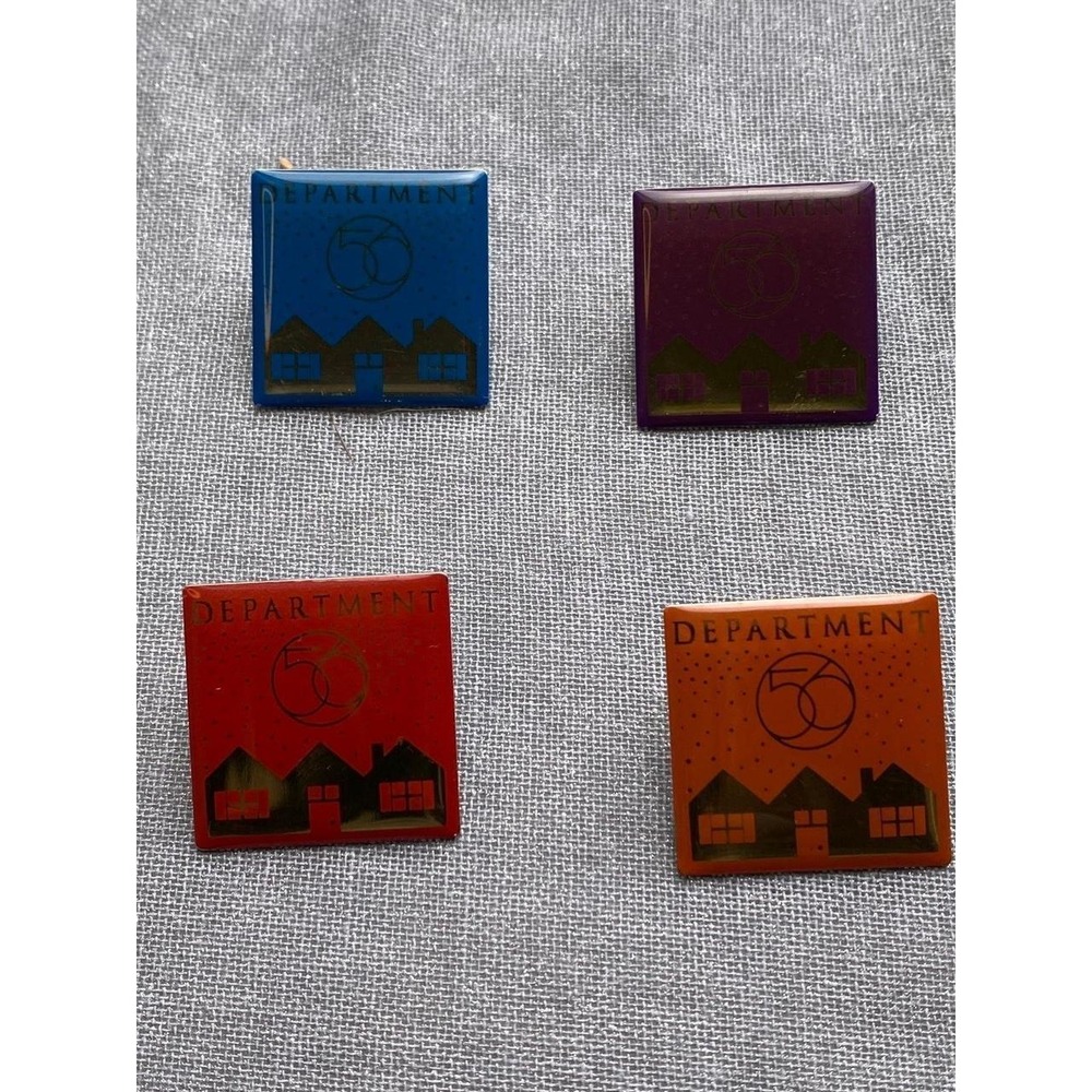 Department 56 Dept Pinback Brooch Set Of 4 Bag Purse Bling